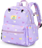 STEAMEDBUN Corduroy Toddler Backpack for Girls 2-4: Kids backpack for Girls - 12 inch Preschool Kindergarten Backpacks - Purple Bow