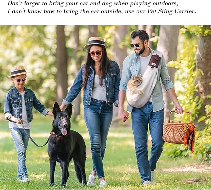 Wakytu Dog Sling Carrier for Small Dogs - Front Dog Carrier with Adjustable Strap - Hands Free Pet Papoose Bag for Chest - Suitable for Puppy, Small Dogs, and Cats for Outdoor Travel,15 lbs