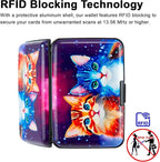 Credit Card Holder Small RFID Blocking Wallet Business Metal Slim Mini Aluminum Hard Case for Women Men