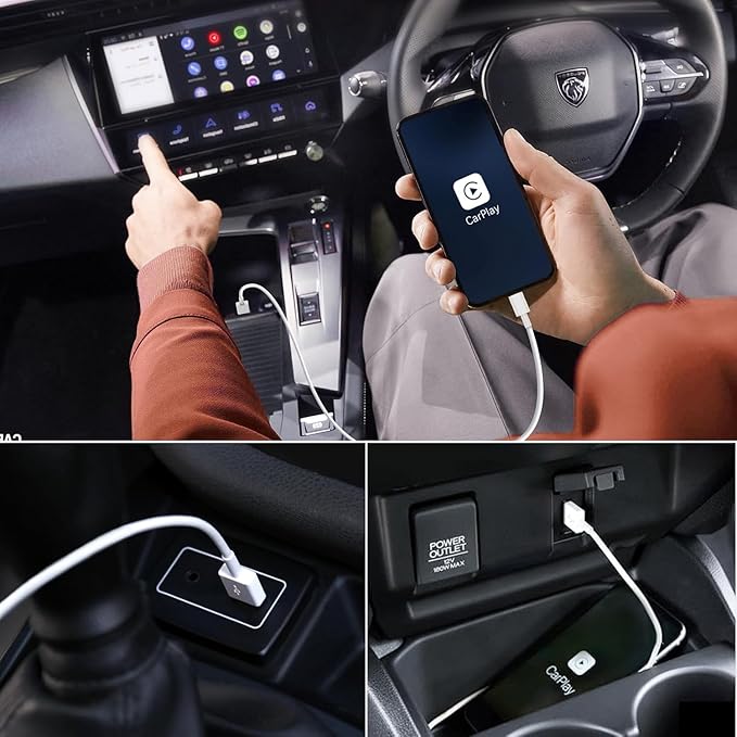 Car Carplay Cable for iPhone 17 16 15 Charger Cord,4 Pack 6FT USB A to USB C Cable for iPhone 17 Pro Max/16 Pro/15 Plus Charger,USB C Car Charger for Apple 17 Air/16 Pro Max/16e/15/iPad Pro-Black