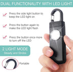 Tellegloww 6 Pcs Rechargeable Personal Safety Alarm for Women, 130db Personal Alarm Protection Keychains Loud Siren with LED Self Defense Keychain for Senior Mom Gift(Black,Pink,Blue,Snap)