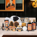 27Pcs Fathers Day Gifts Spa Gift Basket for Men - Bath and Body Gift Basket Set for Dad | Perfect Gifts for Men Christmas, Valentines Day, Birthday Gift Beard Bath Spa Gift Set for Men
