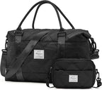 HYC00 Travel Duffel Bag,Carry-on Overnight Weekender Bags for Women,Sports Tote Gym Bag with Wet Pocket
