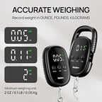 Meilen Luggage Weight Scale, 110LB/50KG Digital Fishing Scale with Portable Hanging, Suitcase Baggage Scale with Hook, Type-C Charging, LED Screen, Black (1)