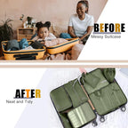 Packing Cubes for Travel - 8 Set Luggage Organizer Bags for Family, Mesh Breathable Packing Cubes for Suitcases Durable Travel Essentials Bags Set