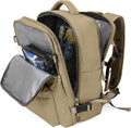 WONHOX Travel Backpack Women, Carry On Backpack for Men, Hiking Laptop Backpack Waterproof Outdoor Sports Rucksack Casual Daypack, Khaki