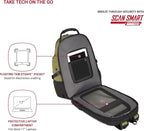 SWISSGEAR 1900 ScanSmart TSA Laptop Backpack Fits 17 Inch Laptop with RFID Protection and Tablet Pocket, Olive Branch, 19-Inch