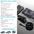 for iPhone 16e 17e 17 Pro Max Air, Fast Car Charger Adapter for iPhone 16e, 16, 16 Pro Max, 16 Plus, 15 Series, USB C Vehicle Phone Auto Automobile Plug with 2.8FT Coiled Cable Cord Fast Charging