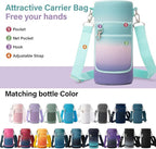 DYSANKY Insulated Water Bottle | Thickened Stainless Steel Vacuum Metal | Portable Sports Water Jug for Gym and Hiking with Straw, Carrier Bag, Handle Strap | BPA-Free 32 oz