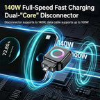 Kuwajia Charger, Ai Smart Auto Cut Adapter, Full Battery Auto Disconnect, 140w Fast Charging Station with Protective Memory Silicone Padding, Battery Protection Adapter Compatible