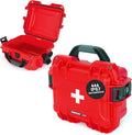 NANUK 905 Waterproof First Aid Case Empty – Durable, Medical First Aid Organizer Case, IP67-Rated, Dustproof, Impact-Resistant, and Floats (9.4" x 7.4" x 5.5") – Red