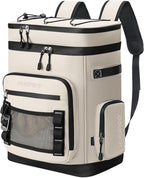 Hulongo Large Waterproof Insulated Cooler Backpack for Men & Women, Leak Proof Cooler Backpack for Camping, Beach, Fishing, Picnic, Travel, Outdoor, 30L, 48Cans