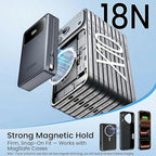 20000mAh Magsafe Wireless Power Bank, 5-in-1 Portable Charger with 2 Built in Cables, 20W PD Fast Charging for Magnetic Battery Pack Phone Charger, for iPhone 17 16 15 14 13, 12，All Series
