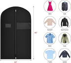 Univivi Garment Bags Suit Covers for Storage, 40-inch Hanging Clothing Bags with Clear Window and ID Card Holder for Suits, Jackets, Skirts (5 Pack)
