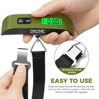 BAGAIL Digital Luggage Scale, 110lbs Hanging Baggage Scale with Backlit LCD Display, Portable Suitcase Weighing Scale, Travel Luggage Weight Scale with Hook, Strong Straps for Travelers