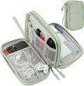 CAAORDKSO Cord Organizer Travrel Bag, Electronic Organizer Travel Case, Water Resistant Cable Organizer Pouch for Cable, Cord, USB, Charger, Phone, Power Bank, Earphone (Mint Green, Medium)