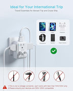 2 Pack Type E F Travel Plug Adapter, VINTAR Germany France Plug Adapter with 4 Outlets 3 USB Ports(2USB C), South Korea Outlet Adapter, Schuko Power Adaptor for US to Europe Spain Greece Iceland Korea