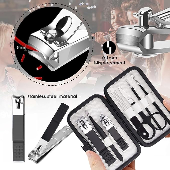 Nail Clipper Kit Nail Care Set for Men Women Nail Clipper Set Manicure Kit with Case Toe Finger Nail Clippers Personal Care Tools Travel Manicure Set Nail Clipper Grooming Kit Gfit for Men Women
