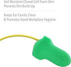 Howard Leight by Honeywell Maximum Lite Low Pressure Corded Disposable Foam Earplugs, Box of 100 Pairs (LPF-30) ,Green
