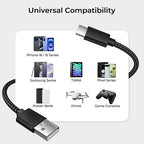 Basesailor for iPhone 17 16 Pro Max Charger Cord,USB to USB C Cable,Type C Charging Power Cord for Apple 17e 15 iPad 10 Air 4 5,Samsung Galaxy S26 S25 S24 S23,Black,2Pack 10FT(3M)