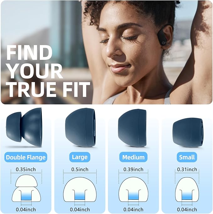 4 Pair Replacement Ear tip for Powerbeats Pro, Beats Earbuds Replacement Tips,Wireless Earphone Headphones, Silicone Earbuds Buds Set with Cleaning kit (BLUE)