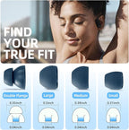 4 Pair Replacement Ear tip for Powerbeats Pro, Beats Earbuds Replacement Tips,Wireless Earphone Headphones, Silicone Earbuds Buds Set with Cleaning kit (BLUE)