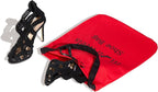 Premium Drawstring High Heel Shoe Bag – Travel-Friendly Dustproof Pouch for Heels & Sandals, Lightweight & Durable, 11 Color Options (red)