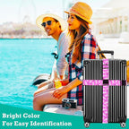 Luggage Straps for Suitcases TSA Approved Easy Pack Organized Suitcase Strap, Luggage Strap, Luggage Belt Strap, Bag Straps for Luggage. Buckle Straps Travel Accessories (Pink)