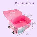 Stephen Joseph Kids Classic Rolling Luggage, Kids Luggage, Toddler Rolling Travel Carry On, Kids Suitcase with wheels,