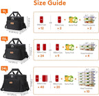 Lifewit Large Lunch Bag, Insulated Lunch Box, Soft Cooler Cooling Tote for Adult Men Women, Black 40-Can (24L)