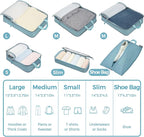 BAGAIL 6 Set Ultralight Compression Packing Cubes Packing Organizer for Travel Accessories Luggage Suitcase Backpack