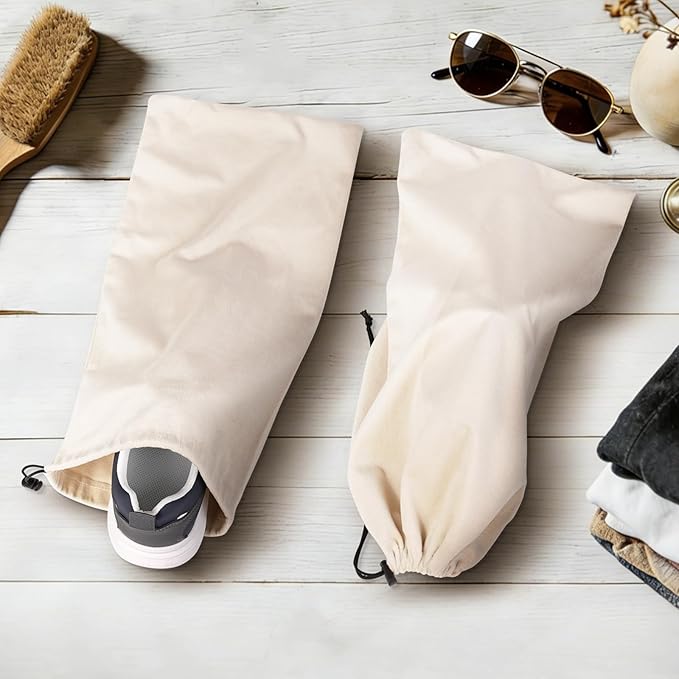 10 Pcs Single Shoe Bags for Travel,18"X9"shoe travel bag for Packing Dustproof Shoe Bag storage Sneaker Travel Bags Washable & Reusable dust bags for Boots Handbags Shoes & Toys