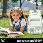 DIGOBAY Backpack for Girls, 3PCS Girls Backpack for School with Lunch Bag Pencil Case, Cute Kids Teens Bookbag for Kindergarten Elementary Preschool Middle School