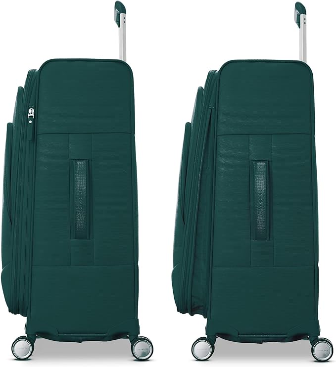 Samsonite UpLIFT Lightweight Large Checked Softside Luggage with Spinner Wheels - Expandable - Airline-Approved, Polyester Soft Suitcase for Ultra Light Travel - Emerald Green