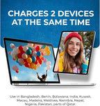 Orei Grounded Universal 2 in 1 Plug Adapter Type D for India and More
