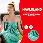 HAVLULAND Turkish Beach Towels Oversized -100% Turkish Cotton Super Soft Lightweight - Absorbent and Quick Drying Bath Towel - Sand Free Beach Towel - Turkish Towels for Adults (Purple, 6 Pack)