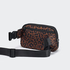 Pander Everywhere Belt Bag for Women, 5 Zipper Pockets Nylon Crossbody Fanny Pack Purse (Midnight Leopard)