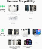 Baseus Picogo AM52 MagSafe Power Bank, Qi2.2 25W 10,000mAh Magnetic Portable Charger, 0.6" Slim Built-in 45W USB-C Cable, Alloy Fast Charging Wireless Battery Pack for iPhone 17/16/15/14/13/12 Only