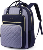 LOVEVOOK Laptop Backpack Purse for Women, 15.6" Laptop Bag for Travel with USB Port, Water Resistant Lightweight Daypacks for College Work Business, Nurse Teacher Computer Backpacks