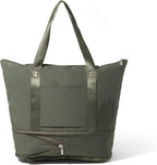 Baggallini Carryall Expandable Lightweight Travel Tote 22" Packable Folding Compact Nylon Washable Weekender w/Luggage Sleeve