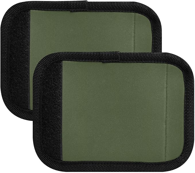 DOMIKING Amy Green Luggage Handle Wraps for Suitcase Luggage Identifier Soft Luggage Tags Grip for Travel Bag Suitcase Luggage Covers Wraps Travel Accessories, 2 Pack