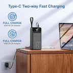 Portable Charger Power Bank 60000mAh Fast Charging 22.5W PD4.0 & QC 4.0 with USB C Battery Pack Charger Portable High Capacity Portable Phone Charger Power Bank for iPhone,Samsung,Travel (Black)