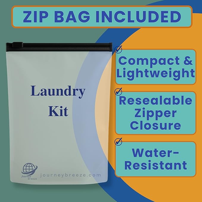 Travel Laundry Detergent Sheets 30 and 20 Pack – Hand Wash or Machine Wash Travel Detergent, Compact Sink Washing Detergent Strips for Clothes on Trips, Hotels & Cruises