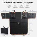 FURTIME Dog Car Seat Cover for Back Seat, Upgraded PU Leather Back Seat Extender with Hard Bottom Holds 400LBS, Waterproof Anti-Scratch, Large Space Back Seat Cover for Car, SUV, Small Truck