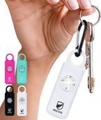 Original Defense® Siren Self-Defense Alarm - 130 dB Keychain Alarm with LED Strobe Light for Women, Children, and Elderly - Police Recommended - (White, 1 Count)