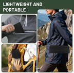 Ultra-Thin Portable Folding Stool - 1.97" Slim Fold, 0.99LB Lightweight, 200LB Capacity Camping Chair for Adults, Compact Collapsible Seat for Outdoor Fishing, Hiking, Events & Queue（Black）