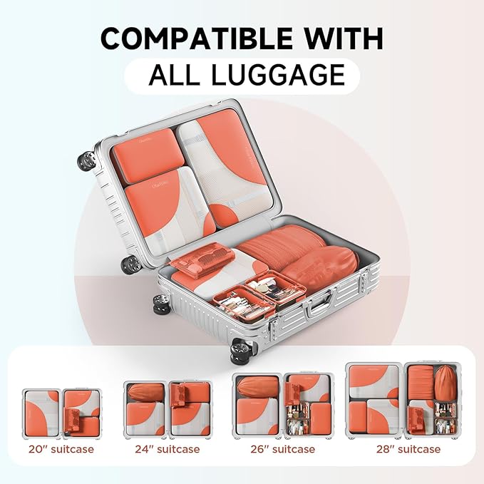 11 Set Packing Cubes for Travel, Gifts for Women Mom,Anti-Tearing Suitcase Organizer,OlarHike Vacation Essentials & Accessories for Cruise Ship