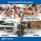 First Aid Only 224-U/FAO OSHA-Compliant 25-Person Emergency First Aid Kit for Office, Home Renovation, Job Sites, and Construction Vehicles, 106 Pieces