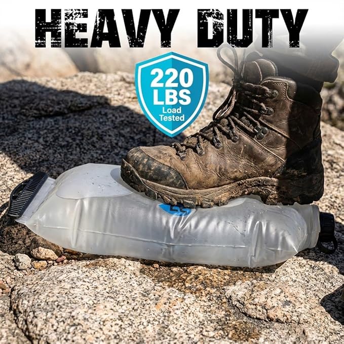 2L Collapsible Water Bag, 28mm Thread TPU Hydration Canteen Compatible with Sawyer Squeeze, BPA Free Leak‑Resistant Water Bladder for Camping and Hiking