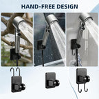 Portable Shower for Camping, Filtered Camping Shower, IPX8 Waterproof，6000mAh Rechargeable Outdoor Camp Shower Pump with LED Display, 4 Spray Modes for Hiking, Travel, Pet